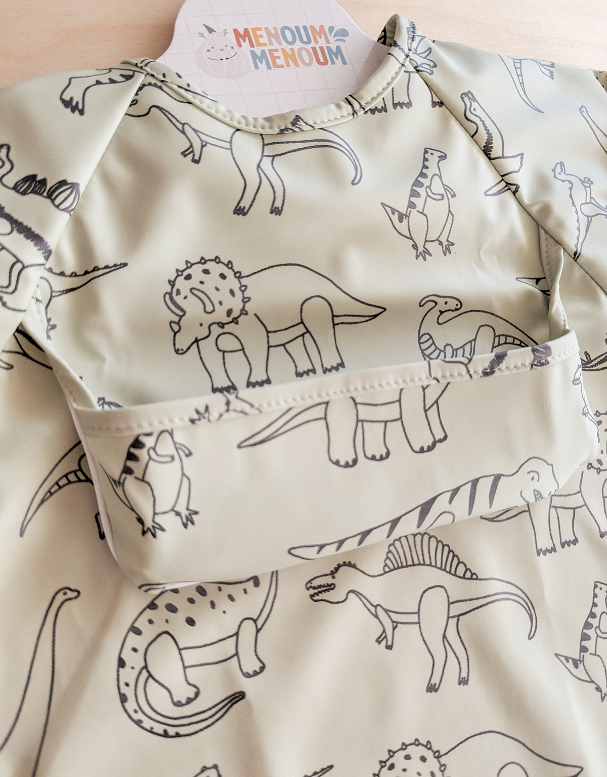 Long Sleeve Bib - Dinos