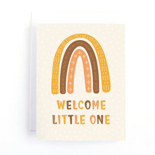 GREETING CARD - WELCOME LITTLE ONE RAINBOW