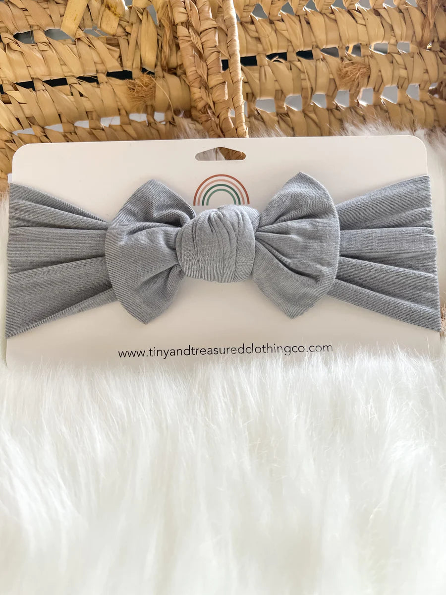 NEWBORN KNOT HEADBAND - KOALA GREY