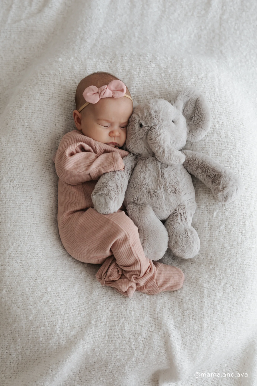 Plush - Olive the Grey Elephant - Snuggle Bunnies